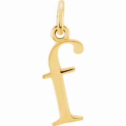 85780:1028:P 14kt Yellow "f" Lowercase Initial Pendant