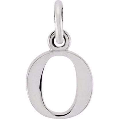 85780:1057:P 14kt White "o" Lowercase Initial Pendant