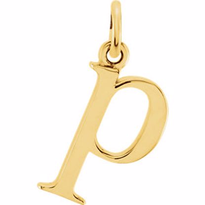 85780:1060:P 14kt Yellow "p" Lowercase Initial Pendant