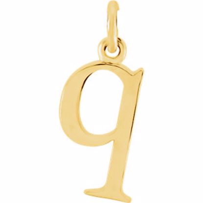 85780:1064:P 14kt Yellow "q" Lowercase Initial Pendant