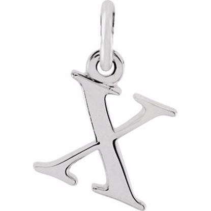 85780:1093:P 14kt White "x" Lowercase Initial Pendant