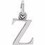 85780:1101:P 14kt White "z" Lowercase Initial Pendant
