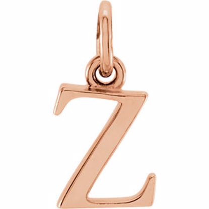 85780:1102:P 14kt Rose "z" Lowercase Initial Pendant