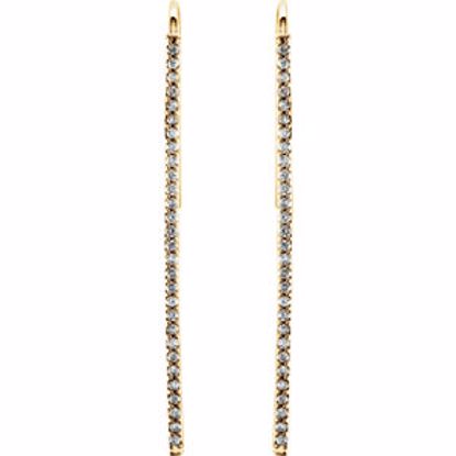 651083:600000:P 14kt Yellow 1/4 CTW Diamond Vertical Bar Earrings