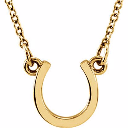 85789:1001:P 14kt Yellow Horseshoe 18" Necklace