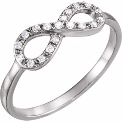 651088:60001:P 14kt White 1/8 CTW Diamond Infinity Ring