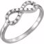 651088:60001:P 14kt White 1/8 CTW Diamond Infinity Ring