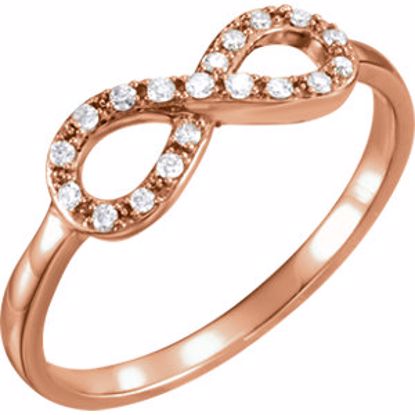 651088:60002:P 14kt Rose 1/8 CTW Diamond Infinity Ring