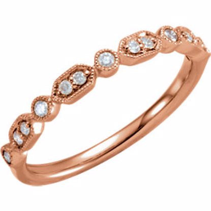 68968:102:P 14kt Rose 1/8 CTW Diamond Ring Size 6