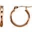 20270:6004:P 14kt Rose 15mm Hoop Earrings
