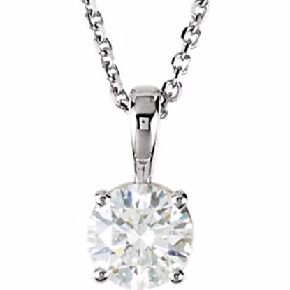 28392:60002:P 14kt White .50 CTW Diamond 18" Necklace