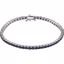 651204:60002:P 14kt White Created Blue Sapphire Line 7.25" Bracelet