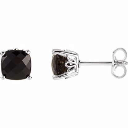 28190:70021:P Sterling Silver Onyx Earrings