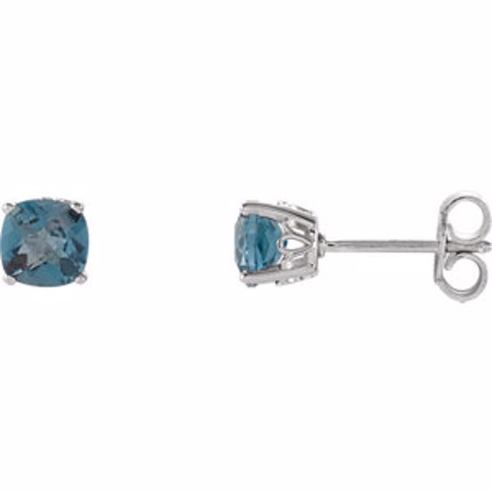 28190:70030:P Sterling Silver London Blue Topaz Earrings