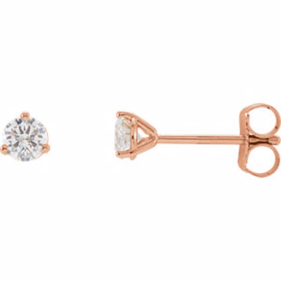 66233:60069:P 14kt Rose 1/3 CTW Diamond Stud Earrings