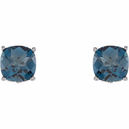 28190:70033:P Sterling Silver London Blue Topaz Earrings