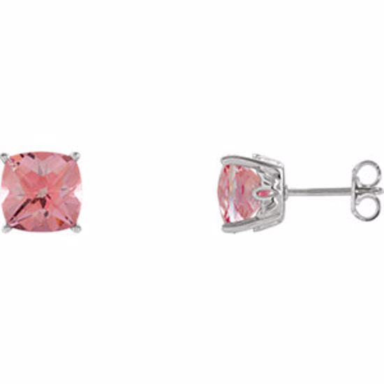 28190:70034:P Sterling Silver Baby Pink Passion Earrings