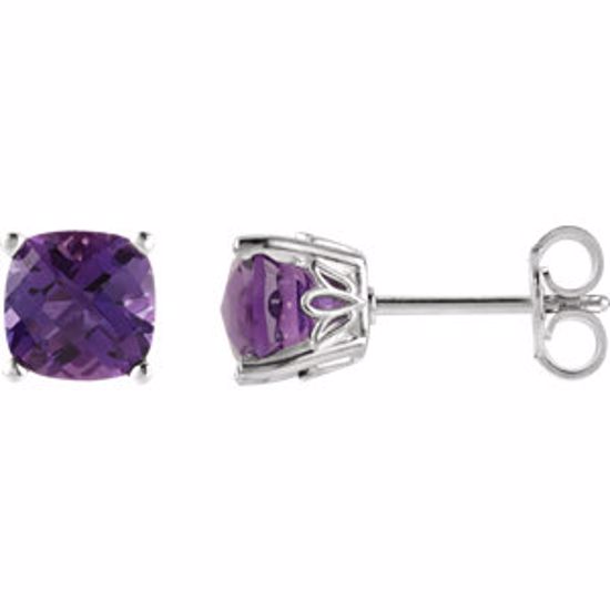 28190:70047:P Sterling Silver Amethyst Earrings