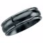T901:1085:P Black Titanium 7.5mm Grooved Band Size 8.5