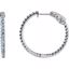650183:70010:P 14kt White Sky Blue Topaz Hoop Earrings