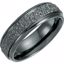 T1017:1095:P Black Titanium 7.5mm Grooved Hammered Band