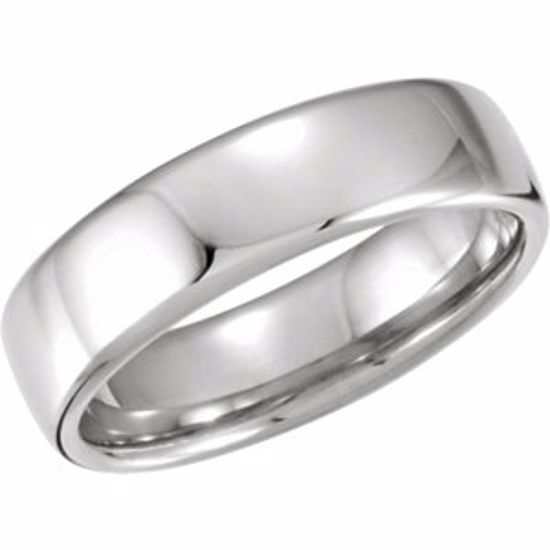 51206:487:P Platinum 6.5mm Euro-Style Light Comfort-Fit Wedding Band Size 8.5