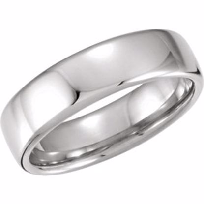 51206:482:P Platinum 6.5mm Euro-Style Light Comfort-Fit Wedding Band Size 6