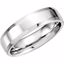 51215:112:P Platinum 6mm Beveled Edge Band Size 9.5