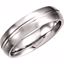 51211:103:P Platinum 6mm Fancy Carved Band with Satin Finish Size 5