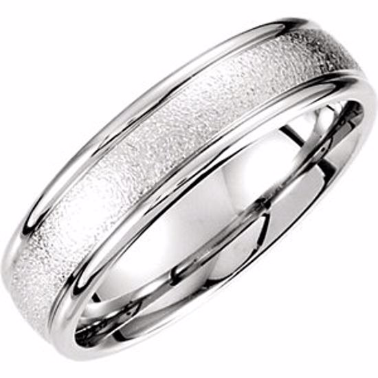 51184:304:P Platinum 6mm Fancy Carved Band Size 5.5
