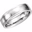 51207:102:P Platinum 6mm Fancy Carved Band with Satin Finish Size 4.5