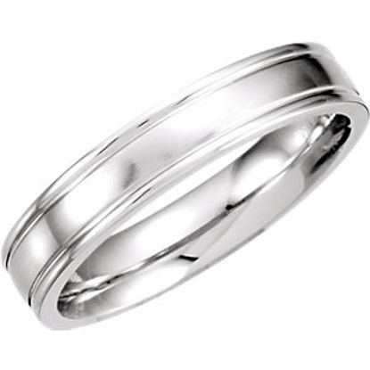 51210:101:P Platinum 4.5mm Satin Finish Band Size 4