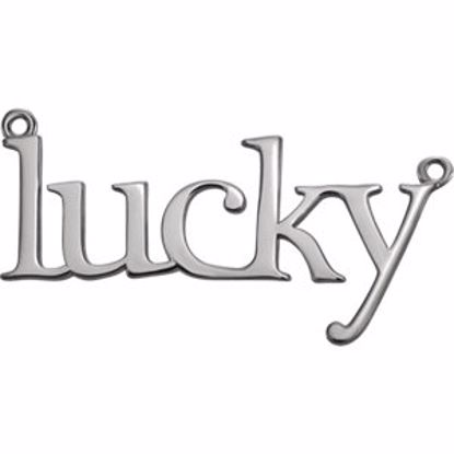 85823:1002:P 14kt White "Lucky" Neck Trim Pendant Mounting