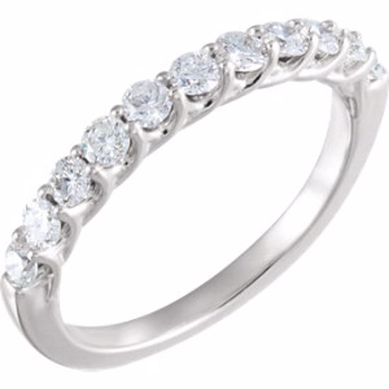 651097:60001:P Charles & Colvard Moissanite® & Diamond 4-Prong Engagement Ring or Band