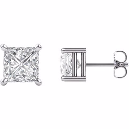 65785:60022:P Charles & Colvard Moissanite® Friction Back Stud Earrings