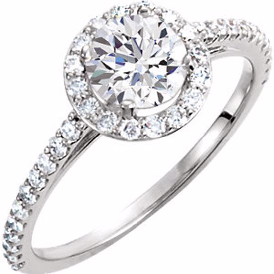 651102:60000:P 14kt White Forever Brilliant Created Moissanite & 3/8 CTW Engagement Ring