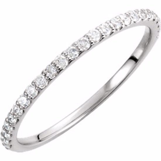 651102:60001:P 14kt White 1/4 CTW Diamond Band