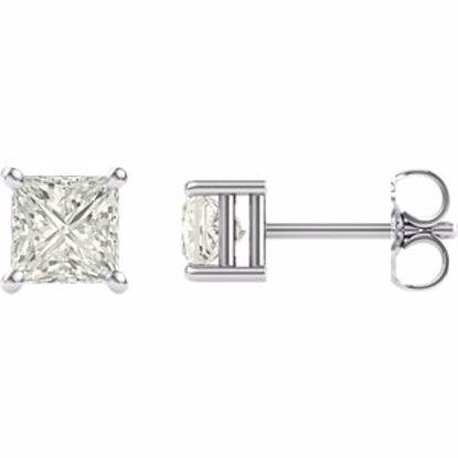 65785:60023:P Charles & Colvard Moissanite® Friction Back Stud Earrings