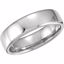 51206:602:P Palladium 6.5mm Euro-Style Light Comfort-Fit Wedding Band Size 13.5