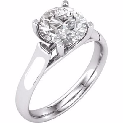 64609:60010:P 14kt White 8mm Round Forever Brilliant® Moissanite
Engagement Ring