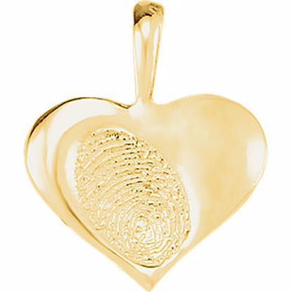 85835:101:P 14kt Yellow 15.7x13mm Small Heartprint Pendant