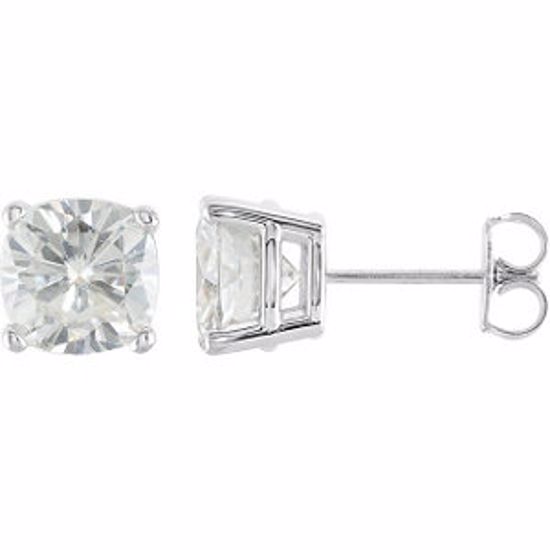 67026:23349:P Charles & Colvard Moissanite® 4-Prong Stud Earrings