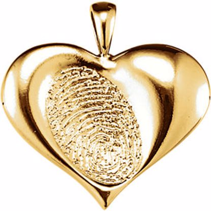 85835:109:P 14kt Yellow 23.4x23mm Large Heartprint Pendant