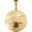 85836:101:P 14kt Yellow 27.6x19.1mm Heartprint Storm Pendant