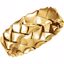 50052:217184:P 14kt Yellow 6mm Hand Woven Band Size 13.5mm