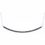 651085:70001:P 14kt White Blue Sapphire Bar 16-18" Necklace