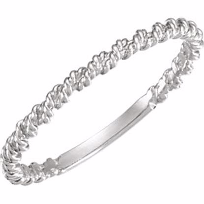 255:1908:P Platinum 2mm Twisted Rope Band