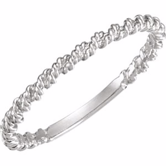 255:1908:P Platinum 2mm Twisted Rope Band