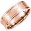 51191:362:P 14kt Rose 7.5mm Fancy Carved Band Size 13.5