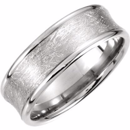 51191:405:P Platinum 7.5mm Fancy Carved Band Size 14